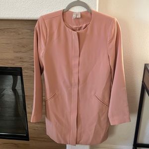 NWOT FOREVER 21 EXCLUSIVE PINK LONG BLAZER SIZE S